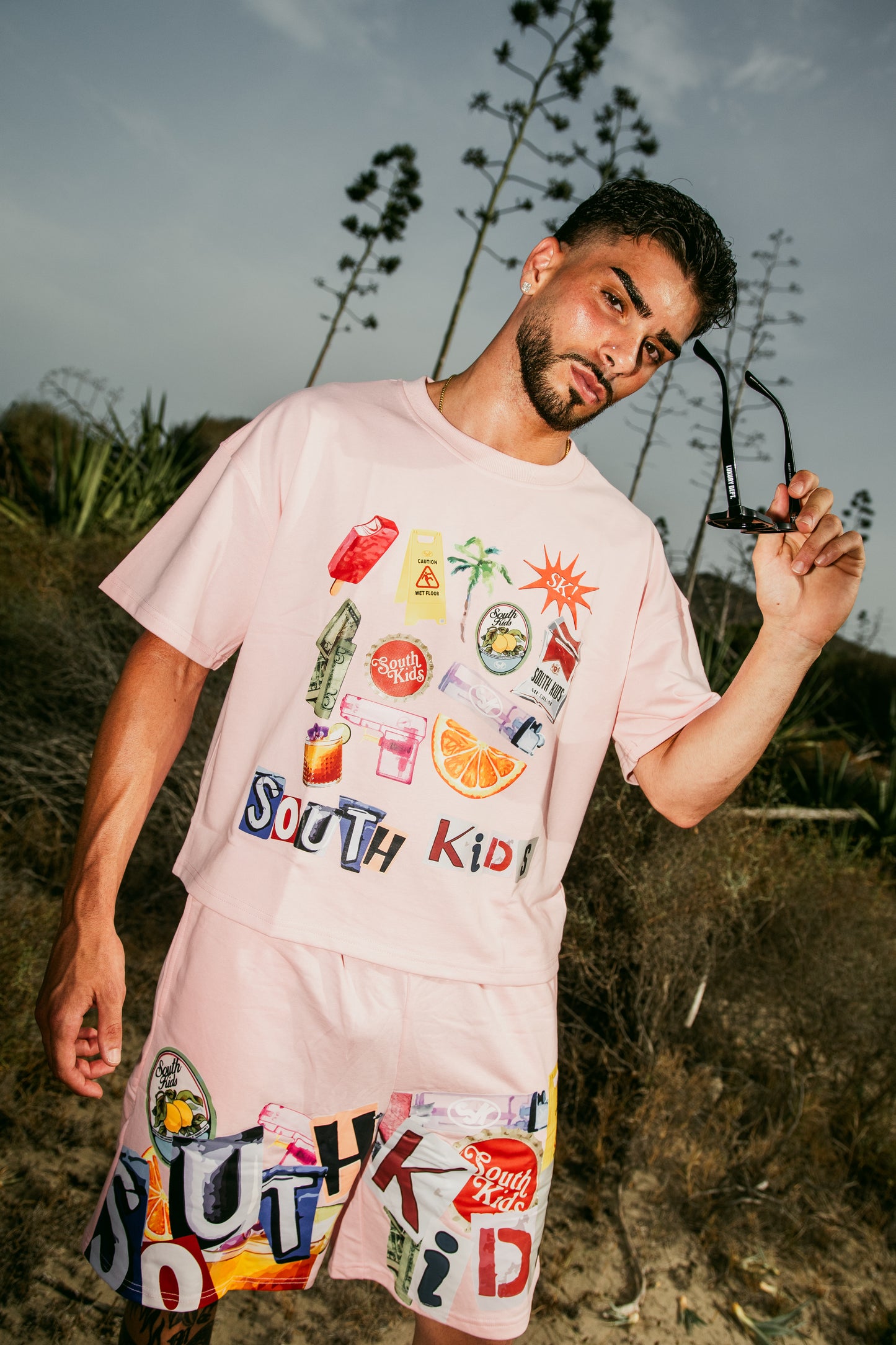 Collage Tee Pink