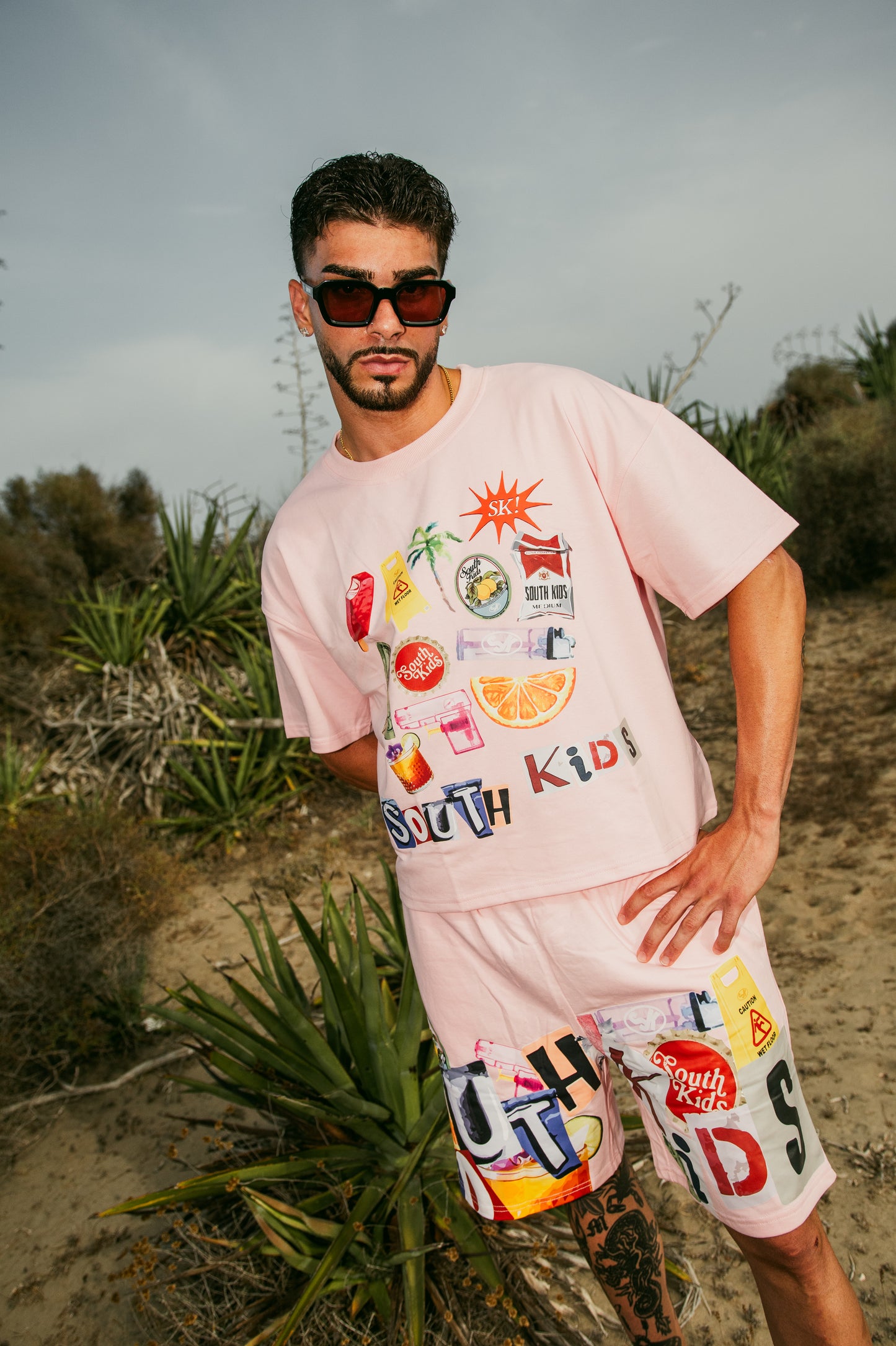 Collage Tee Pink