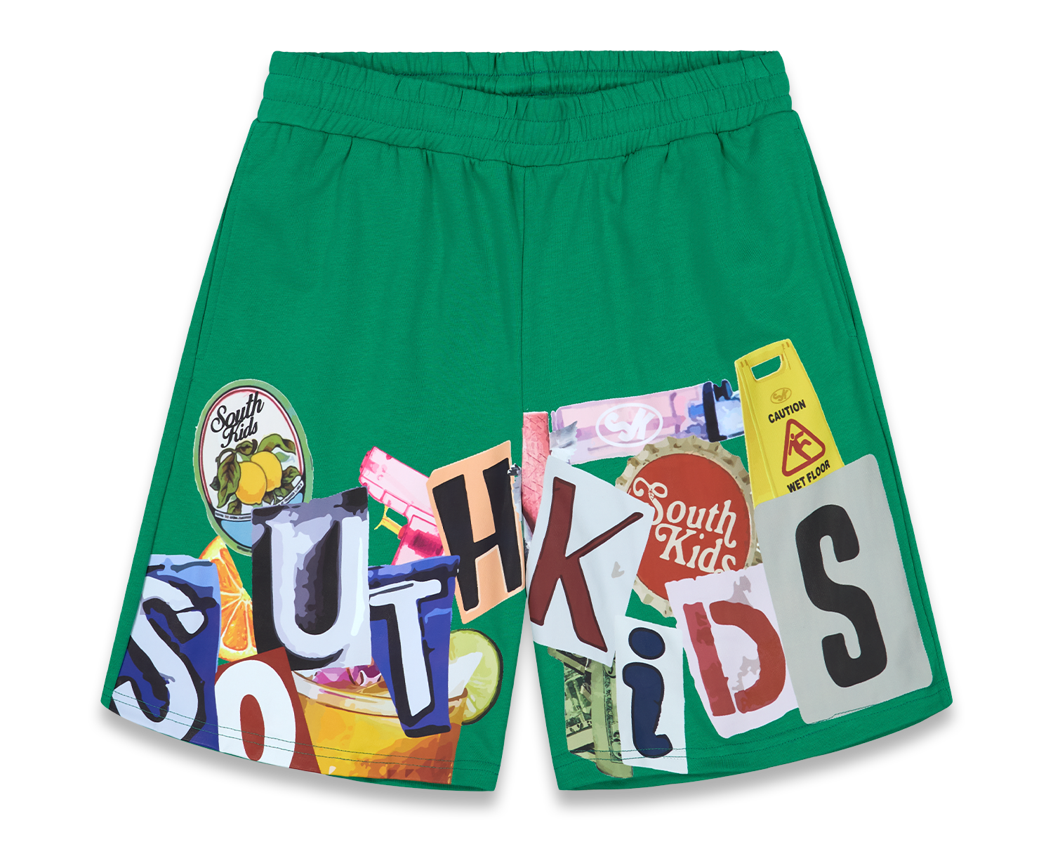 Collage Shorts Green