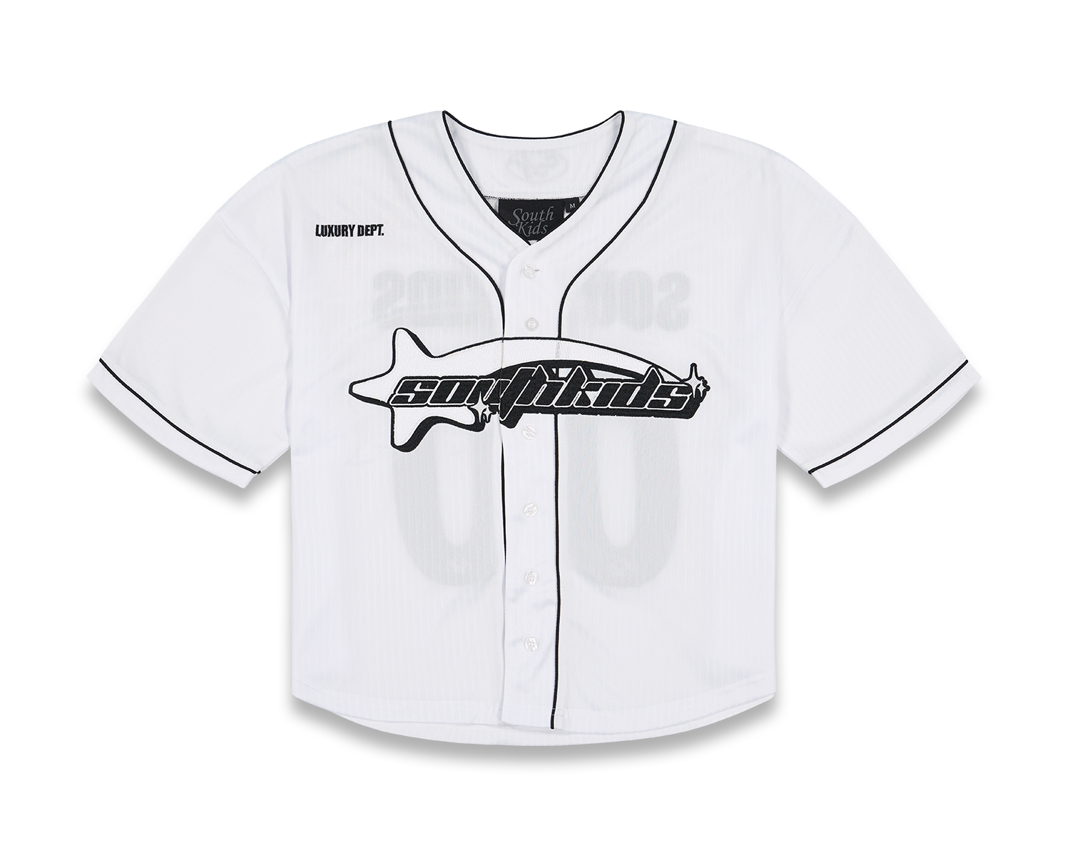 Cropped Baseball White Tee