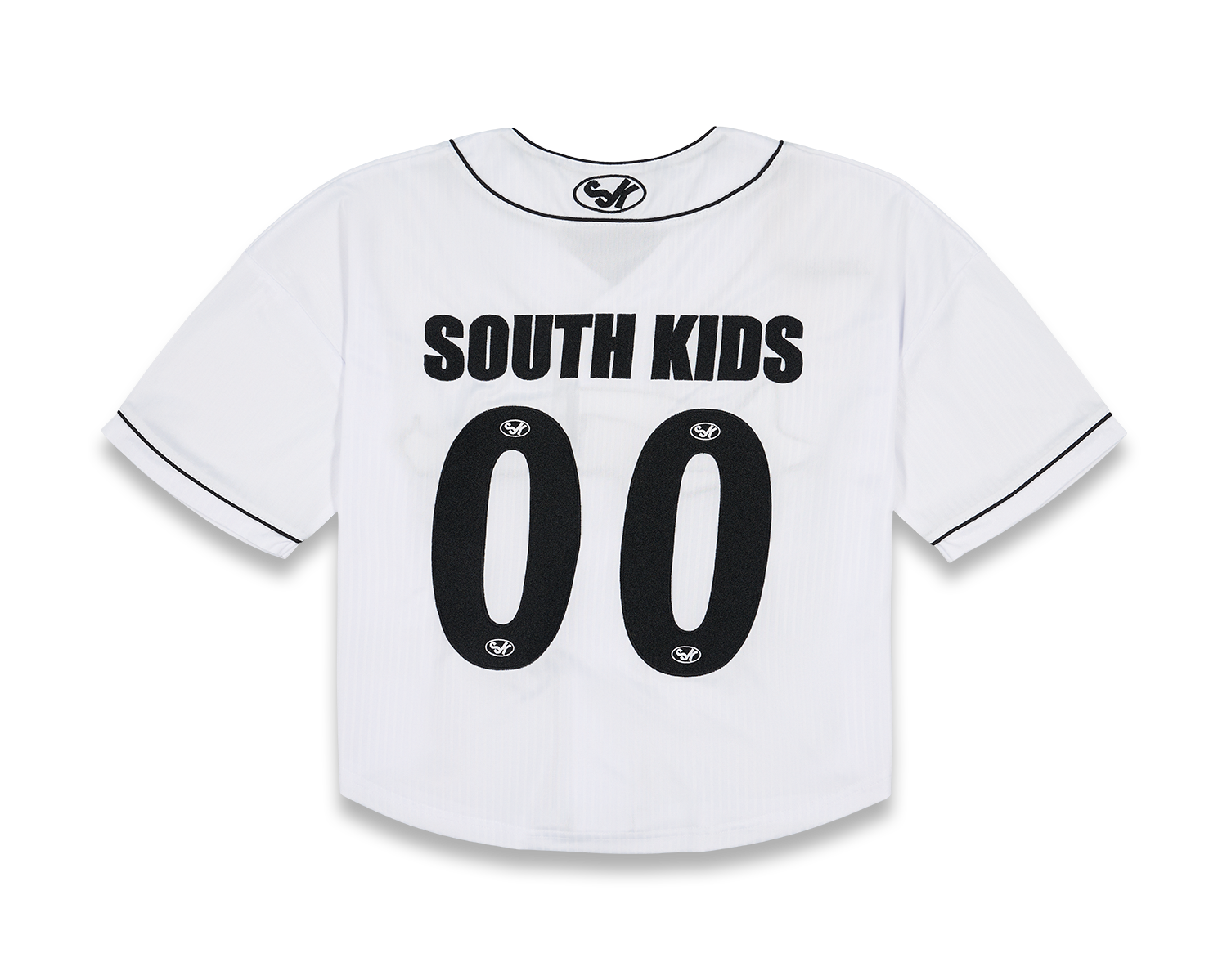 Cropped Baseball White Tee