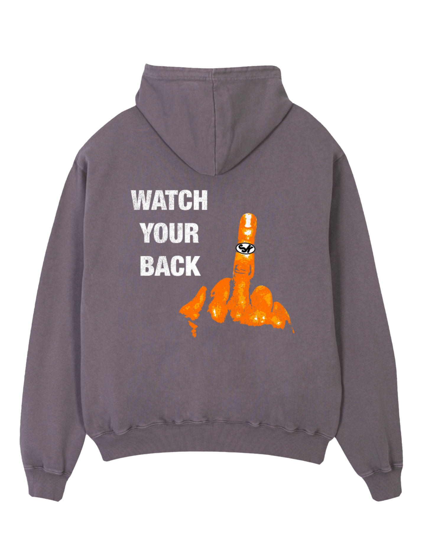 Watch Your Back Hoodie Pigment Grey
