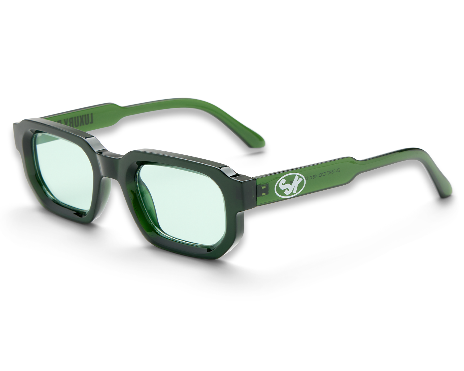 Luxury V2 Black & Green Sunglasses