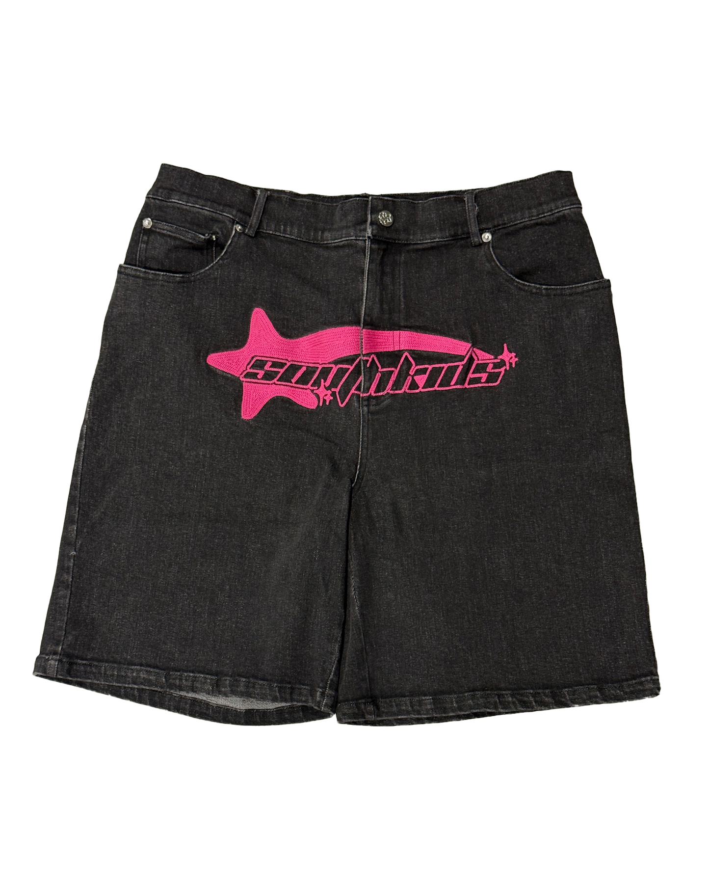 Denim Jorts Black & Pink