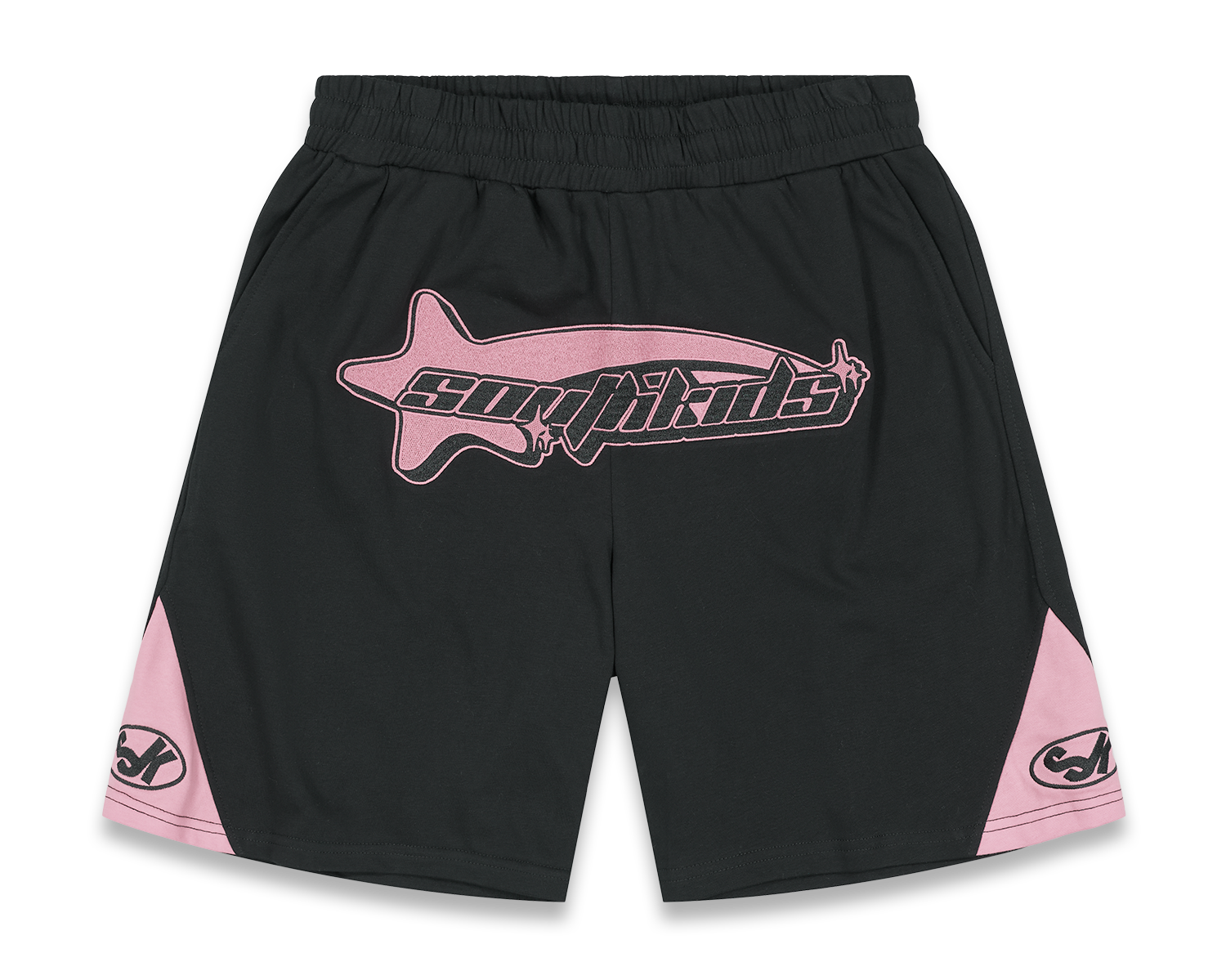 Star Tracksuit Black & Pink Shorts
