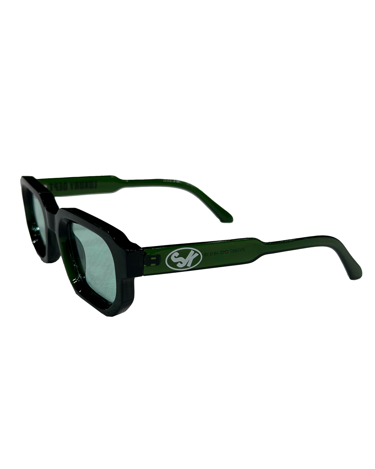 Luxury V2 Black & Green Sunglasses