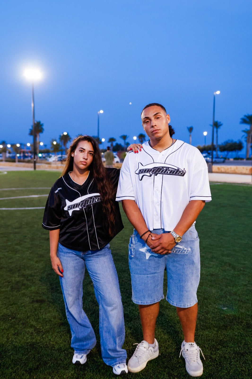 Cropped Baseball Black Tee