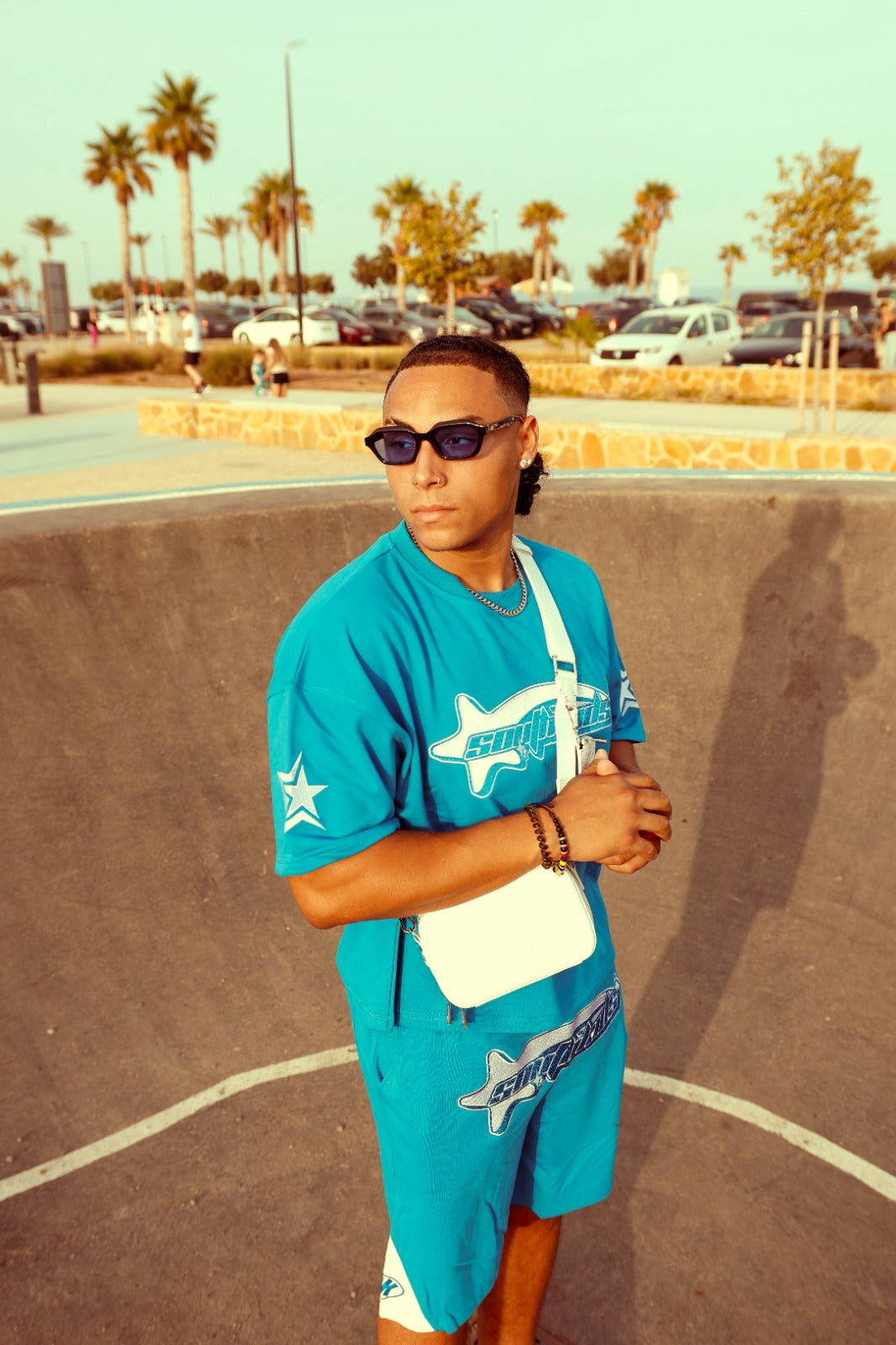 Star Tracksuit Blue Shorts