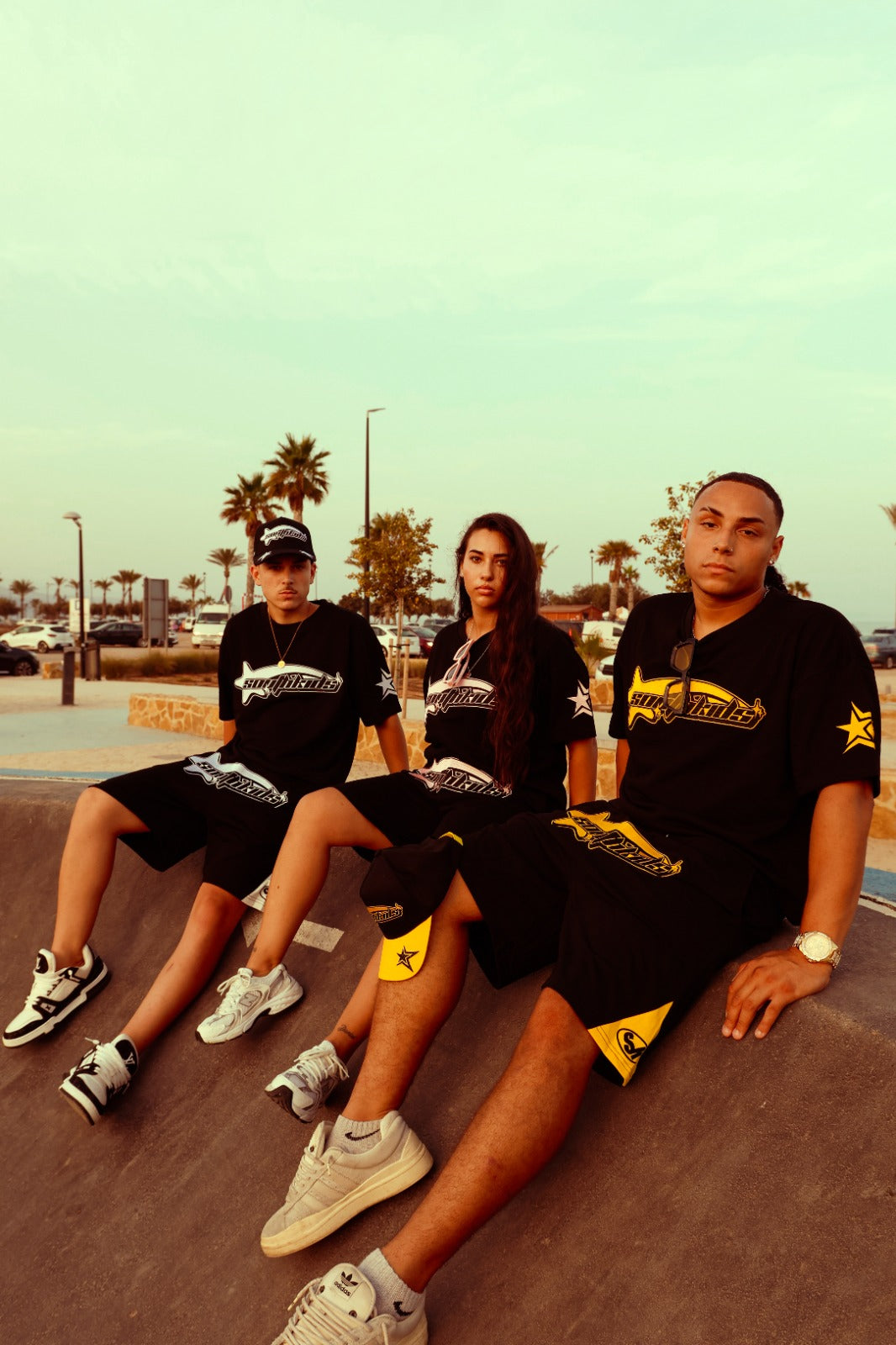 Star Tracksuit Black & Yellow Tee