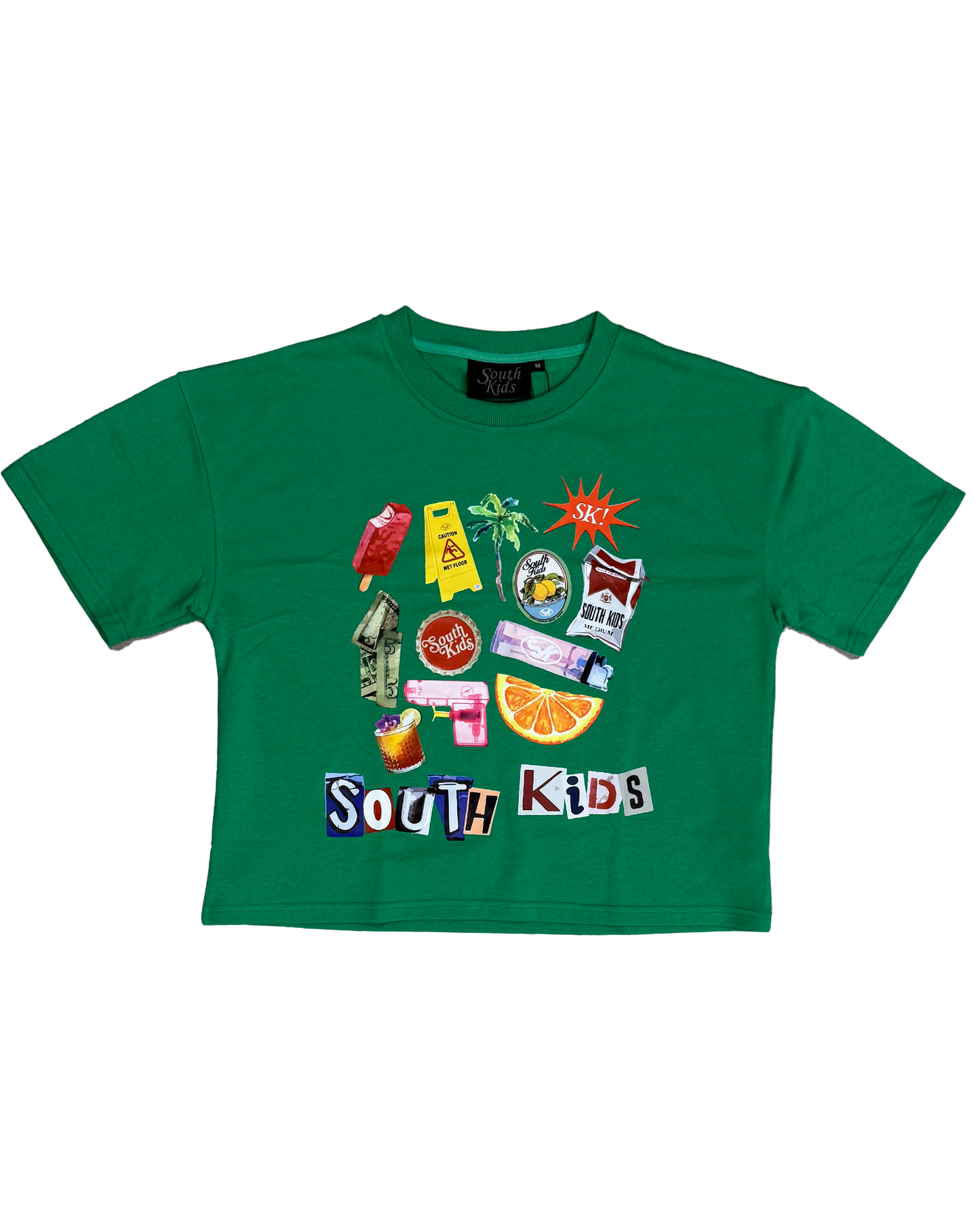 Collage Tee Green
