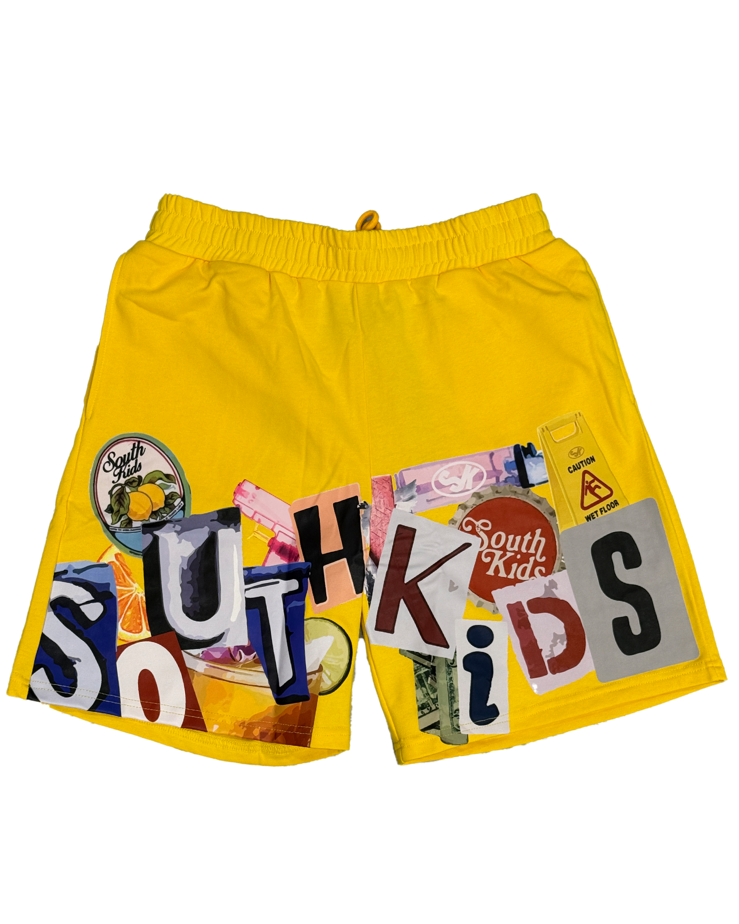 Collage Shorts Yellow