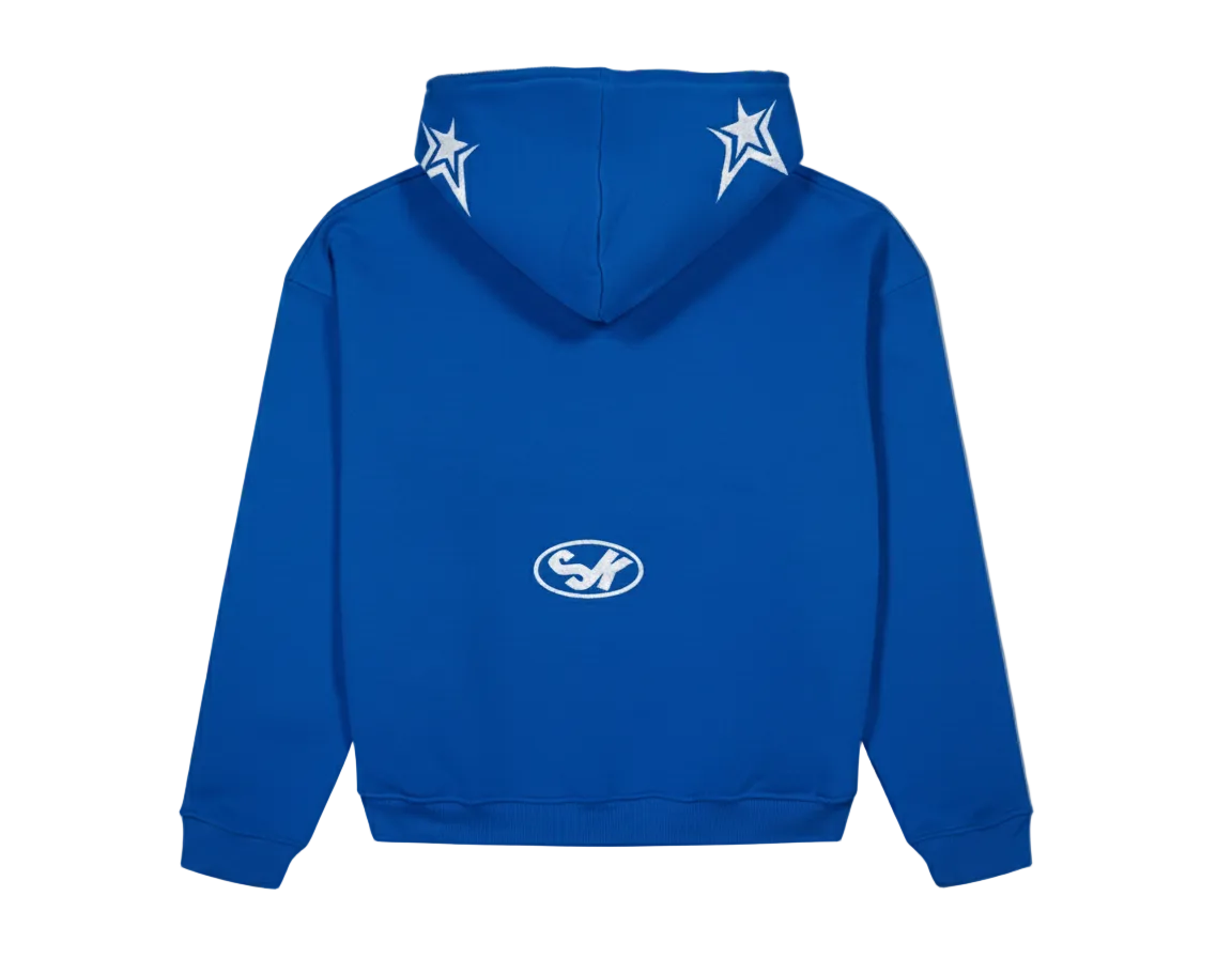 Luxury Star Blue Zip Up Hoodie