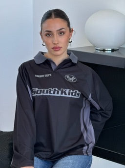 Longsleeve Football Jersey Black