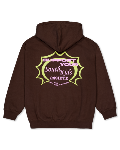 South Kids x 24Siete Brown Hoodie