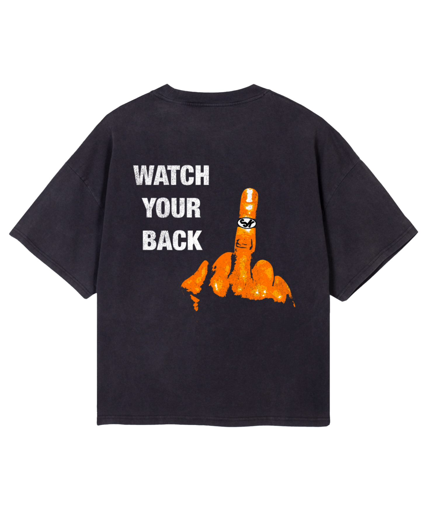 Watch Your Back Tee Black