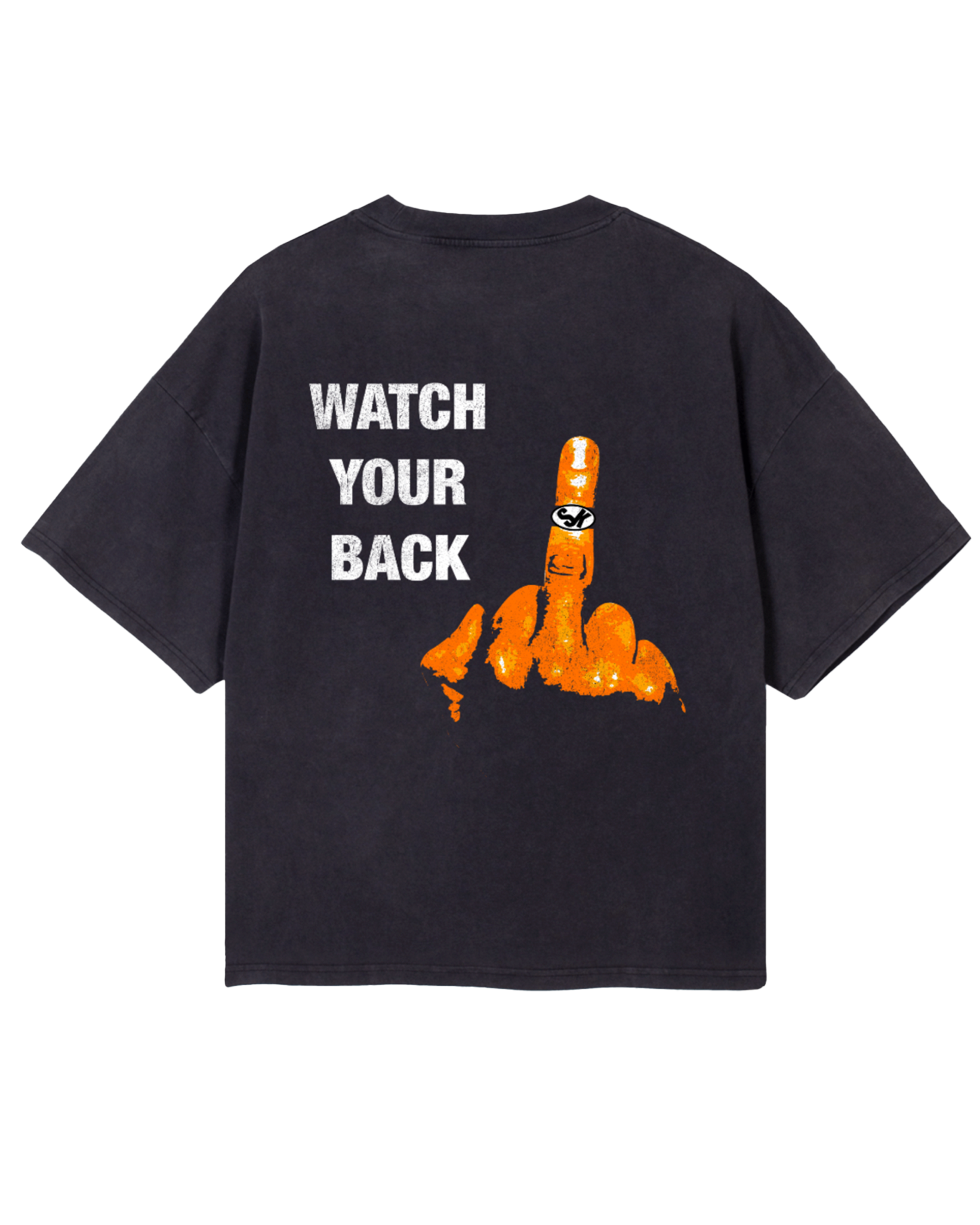 Watch Your Back Tee Black