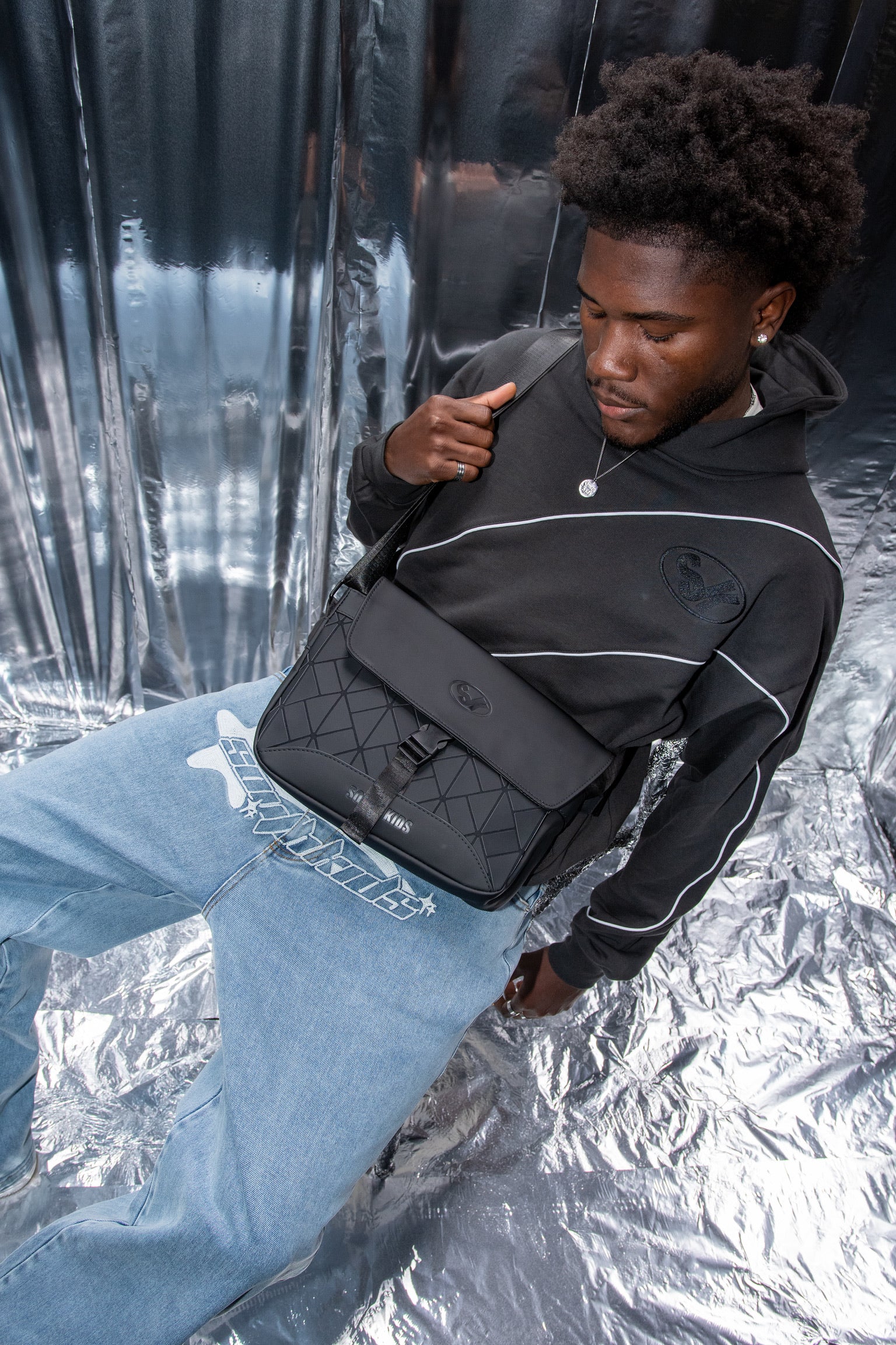 Black Nylon Shoulder Bag