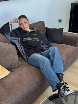 Longsleeve Football Jersey Black