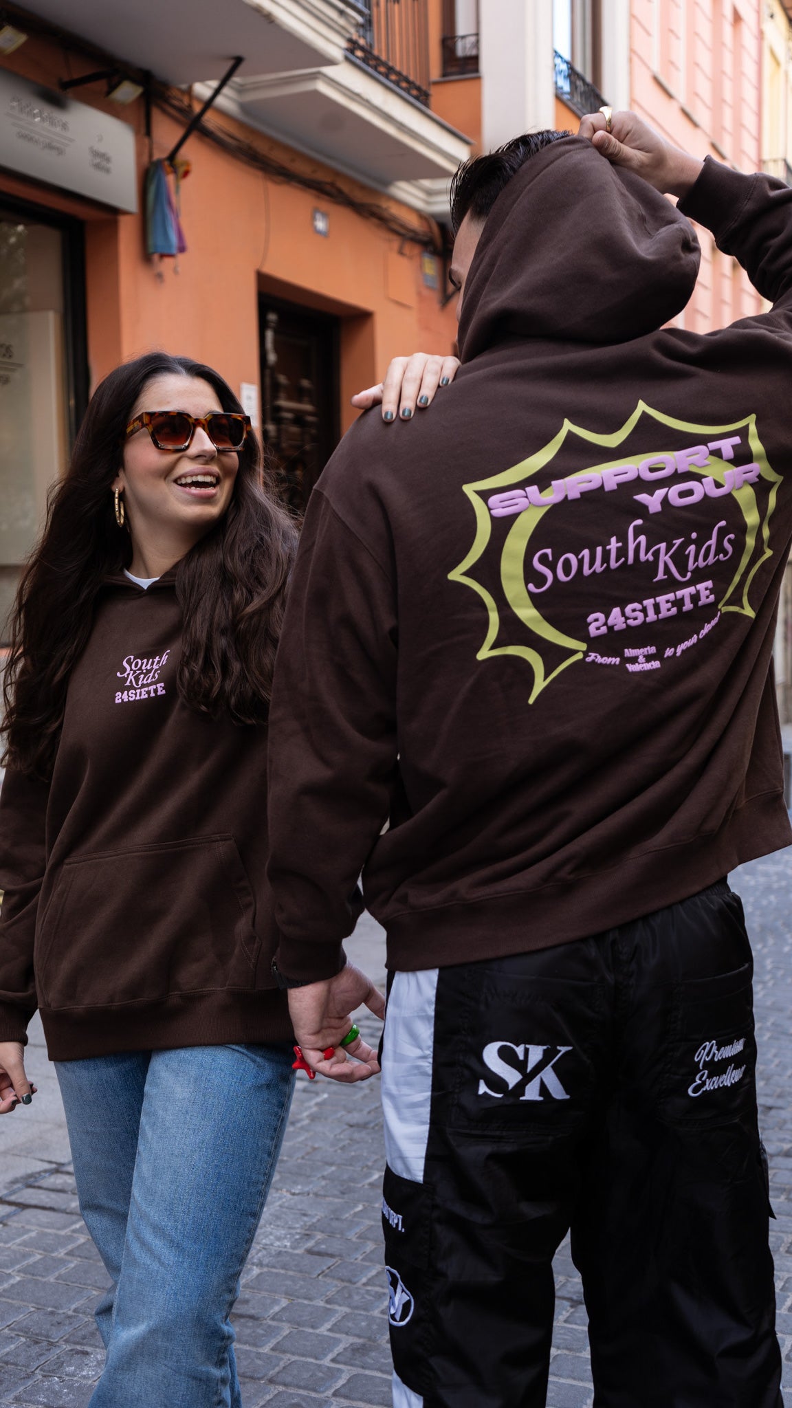 South Kids x 24Siete Brown Hoodie