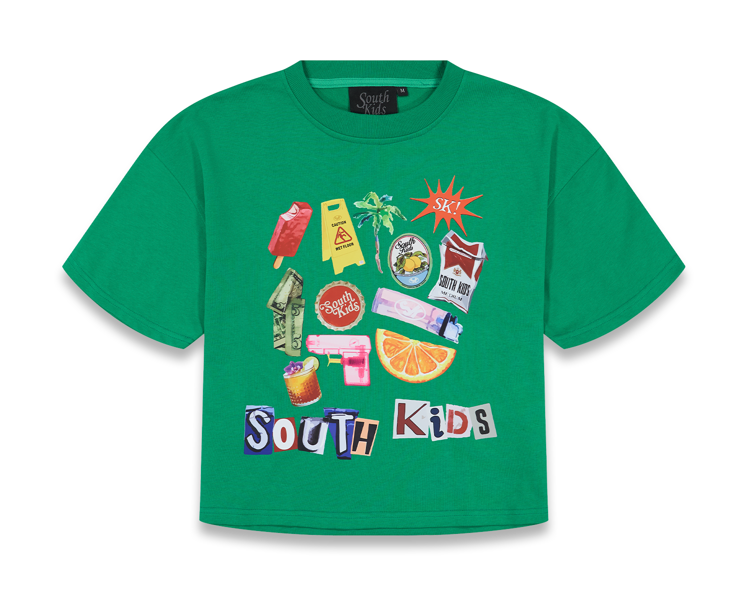 Collage Tee Green