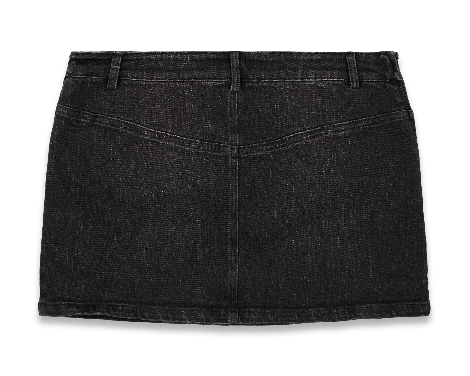 Denim Skirt Black & Pink