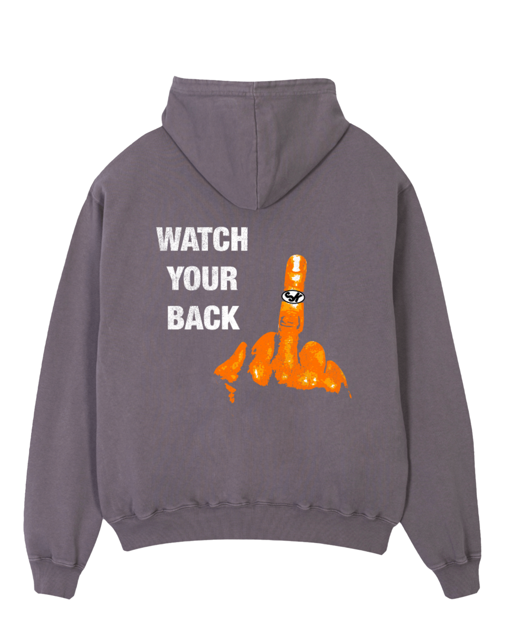 Watch Your Back Hoodie Pigment Grey