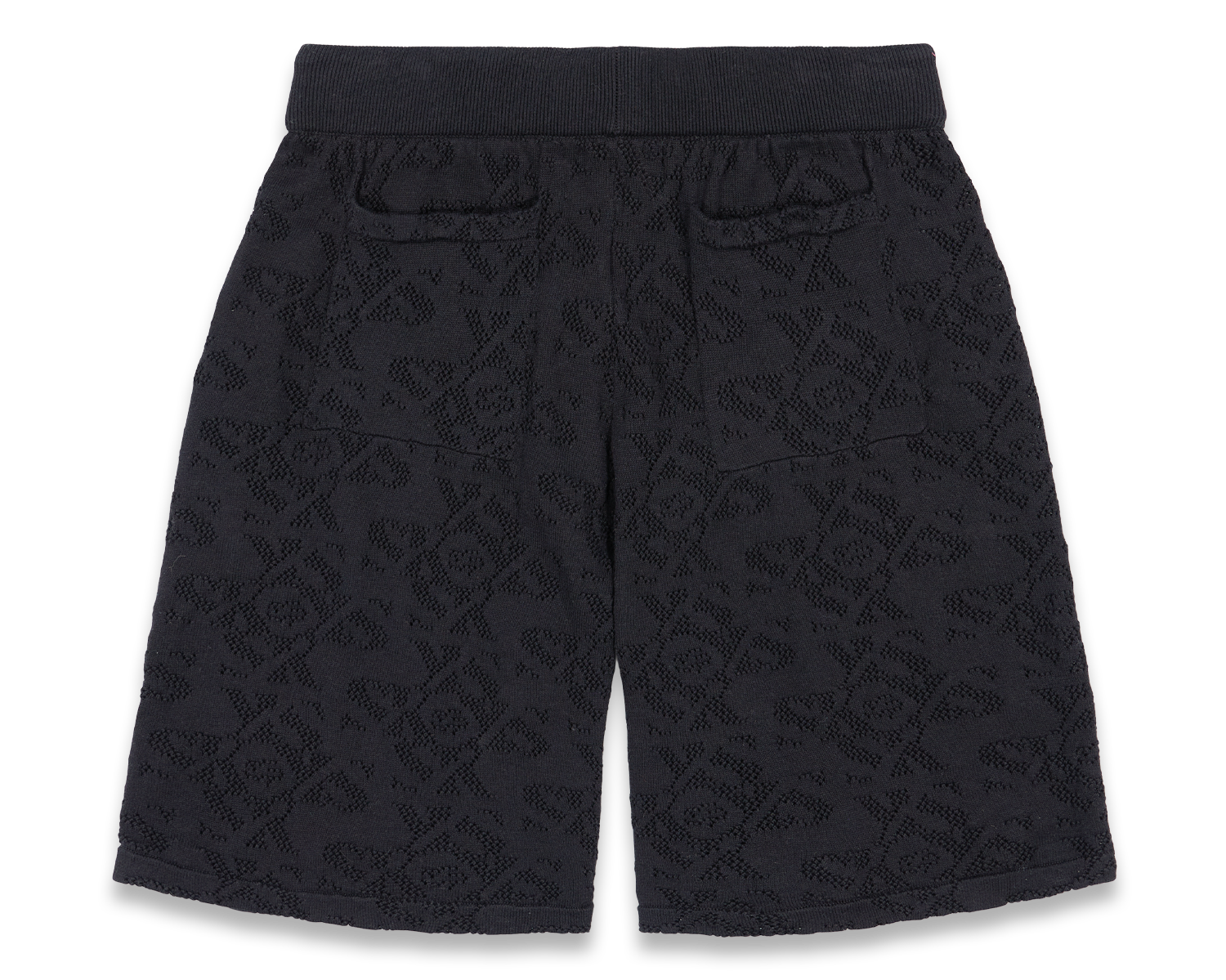 Luxury Jacquard Black Shorts