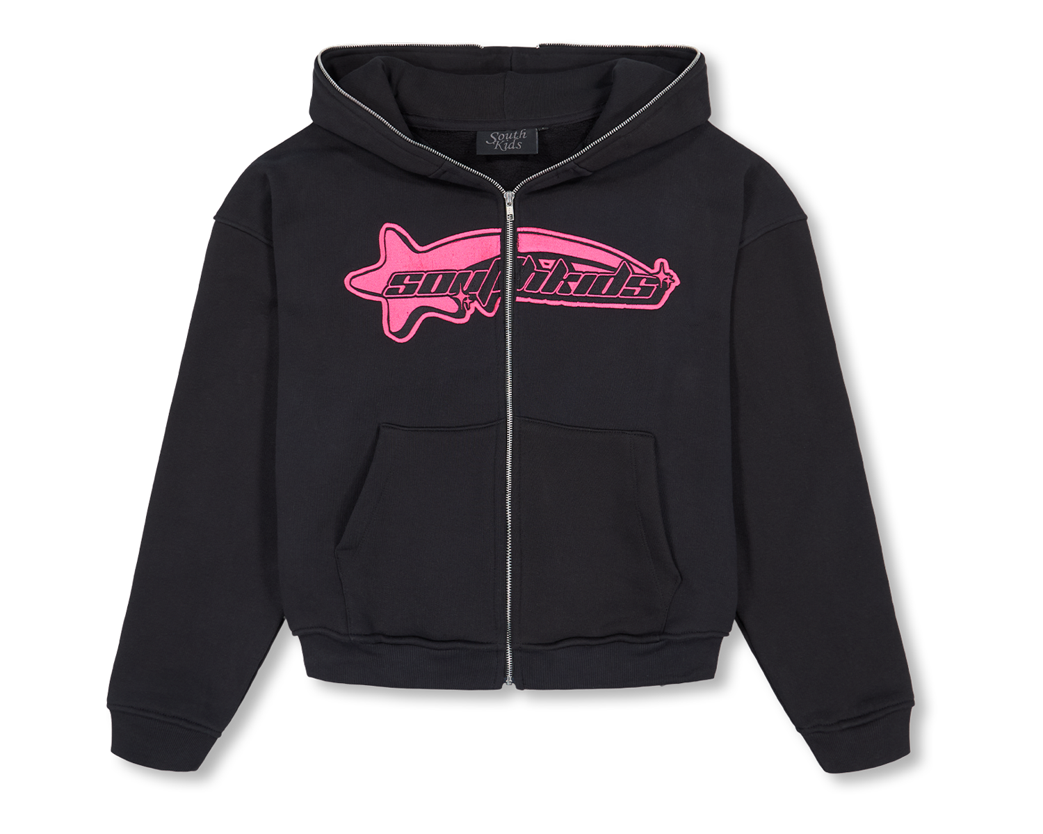 Luxury Star Black Pink Zip Up Hoodie