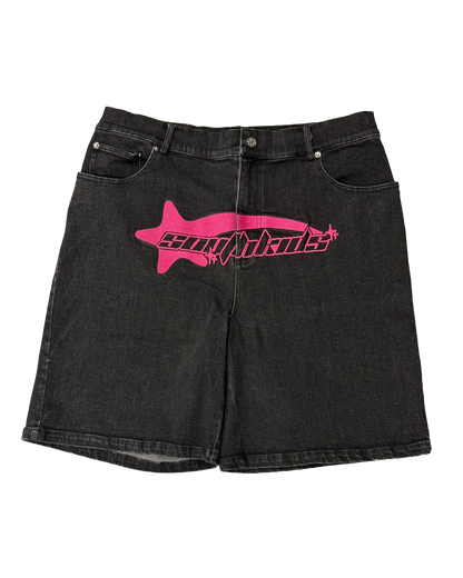 Denim Jorts Black & Pink