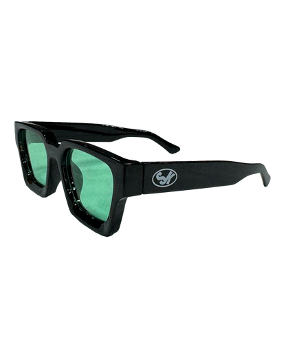 Luxury V1 Black & Green Sunglasses