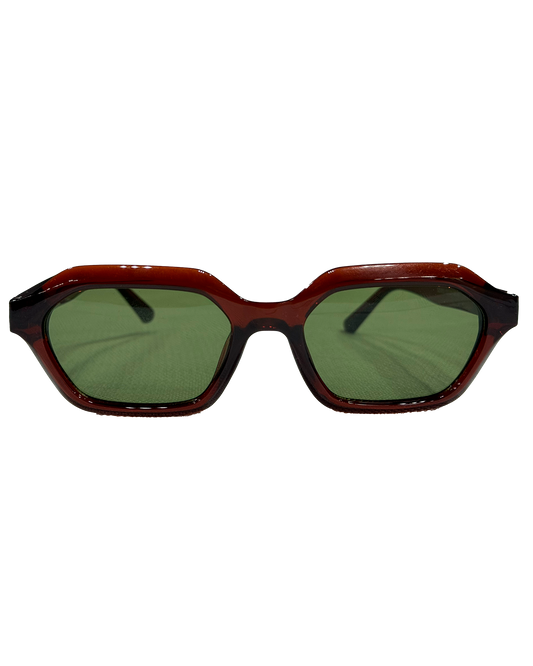 Luxury V3 Burgundy & Green Sunglasses