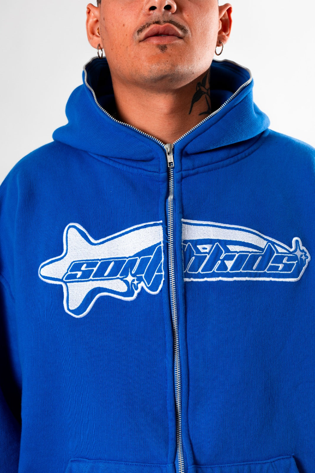Luxury Star Blue Zip Up Hoodie