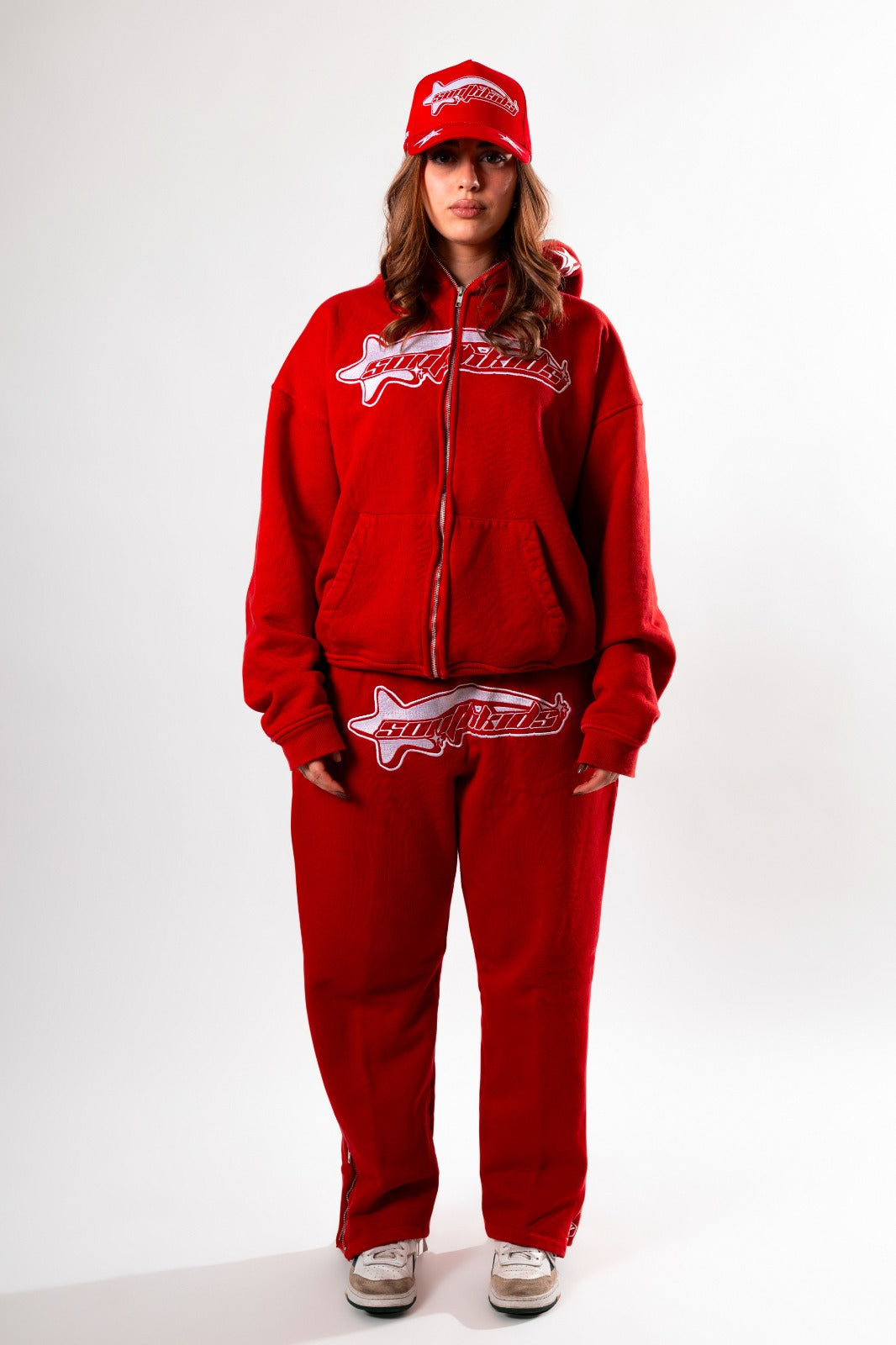 Luxury Star Red Zip Up Hoodie