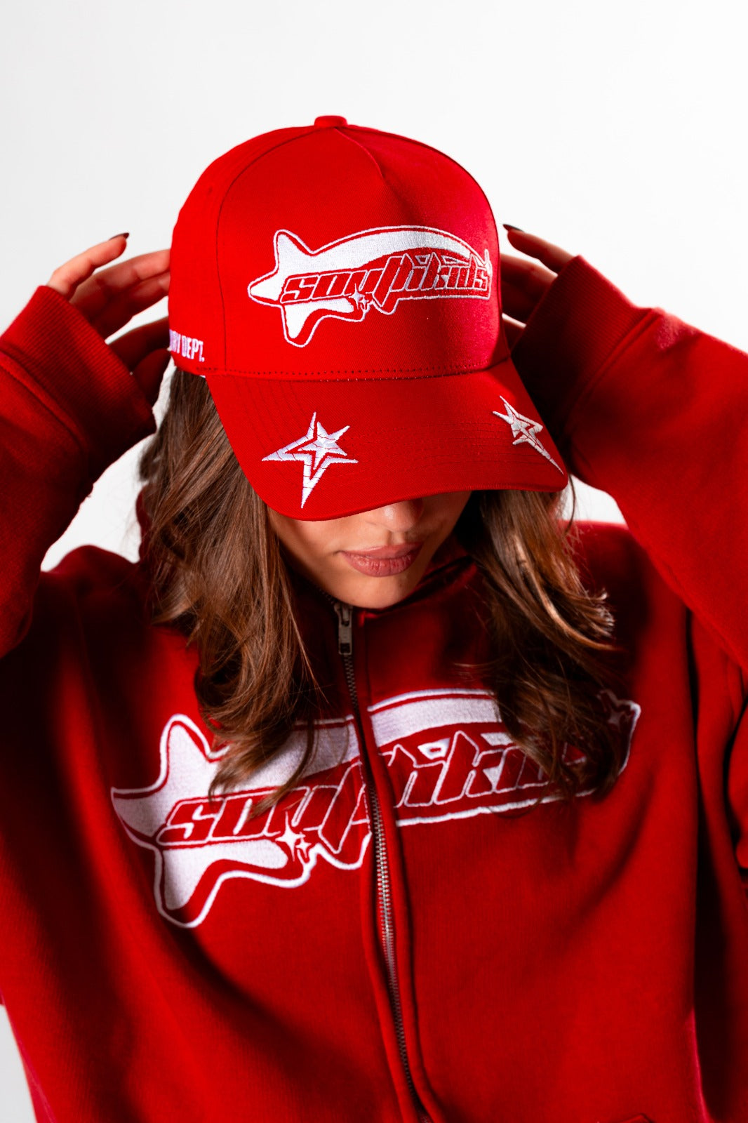 Luxury Star Red Zip Up Hoodie
