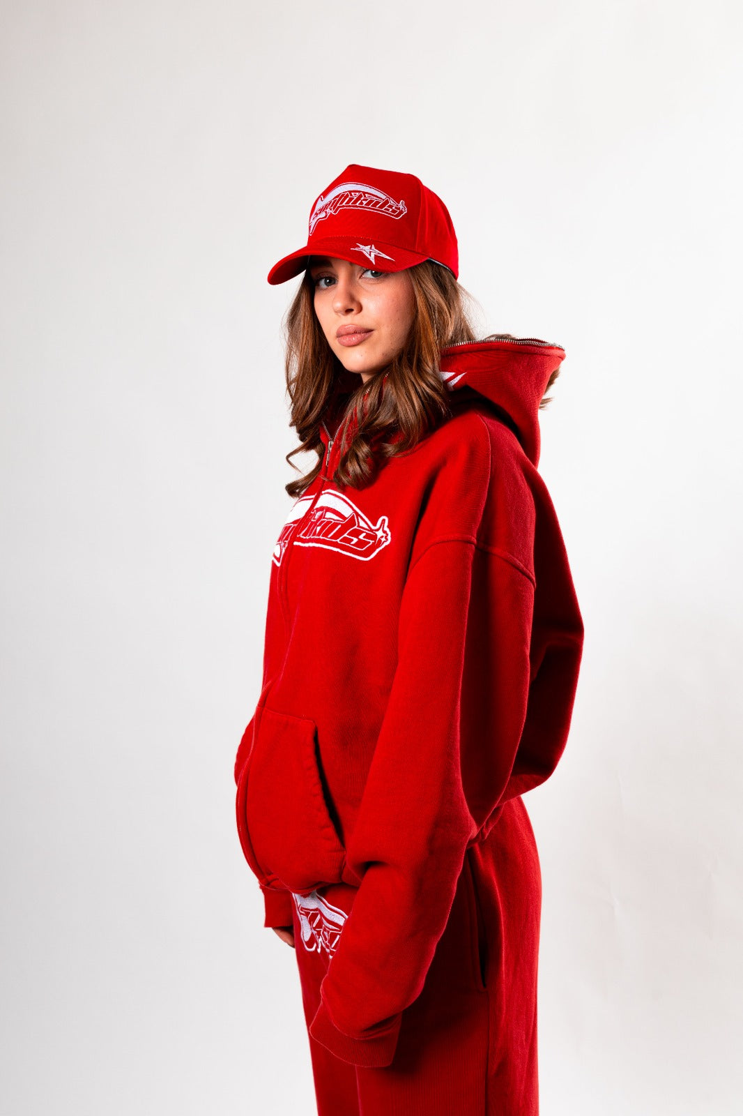 Luxury Star Red Zip Up Hoodie