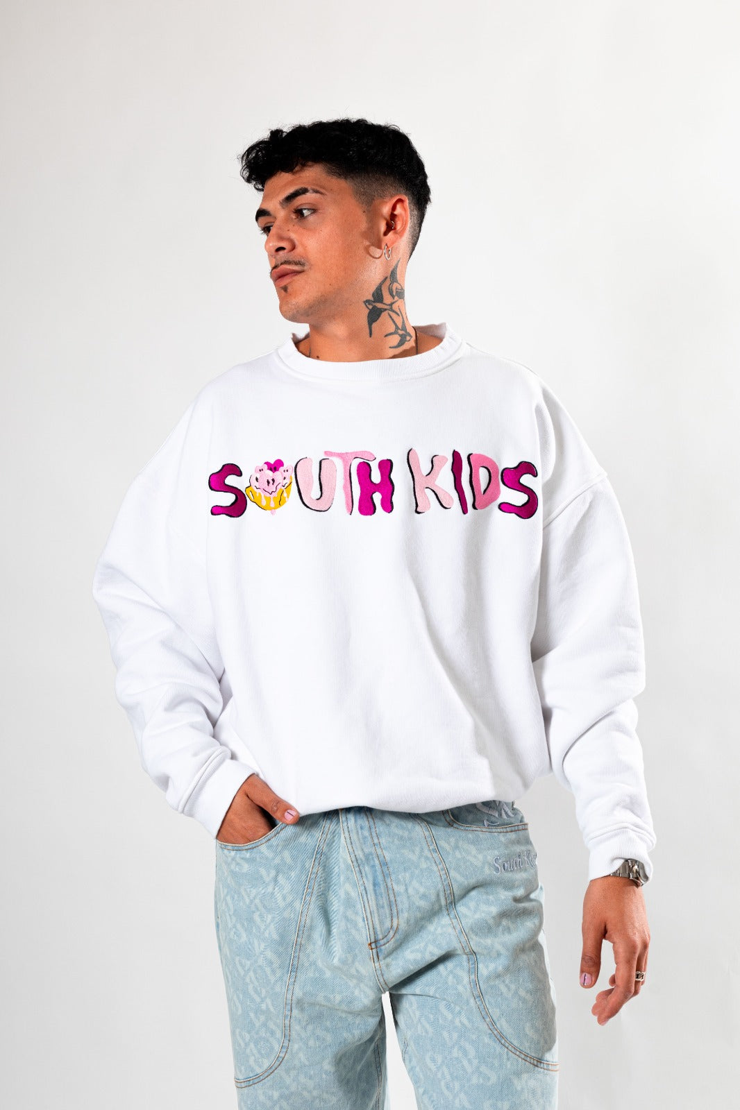 All In White Crewneck