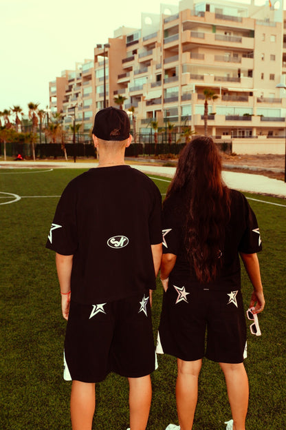 Star Tracksuit Black & White Short