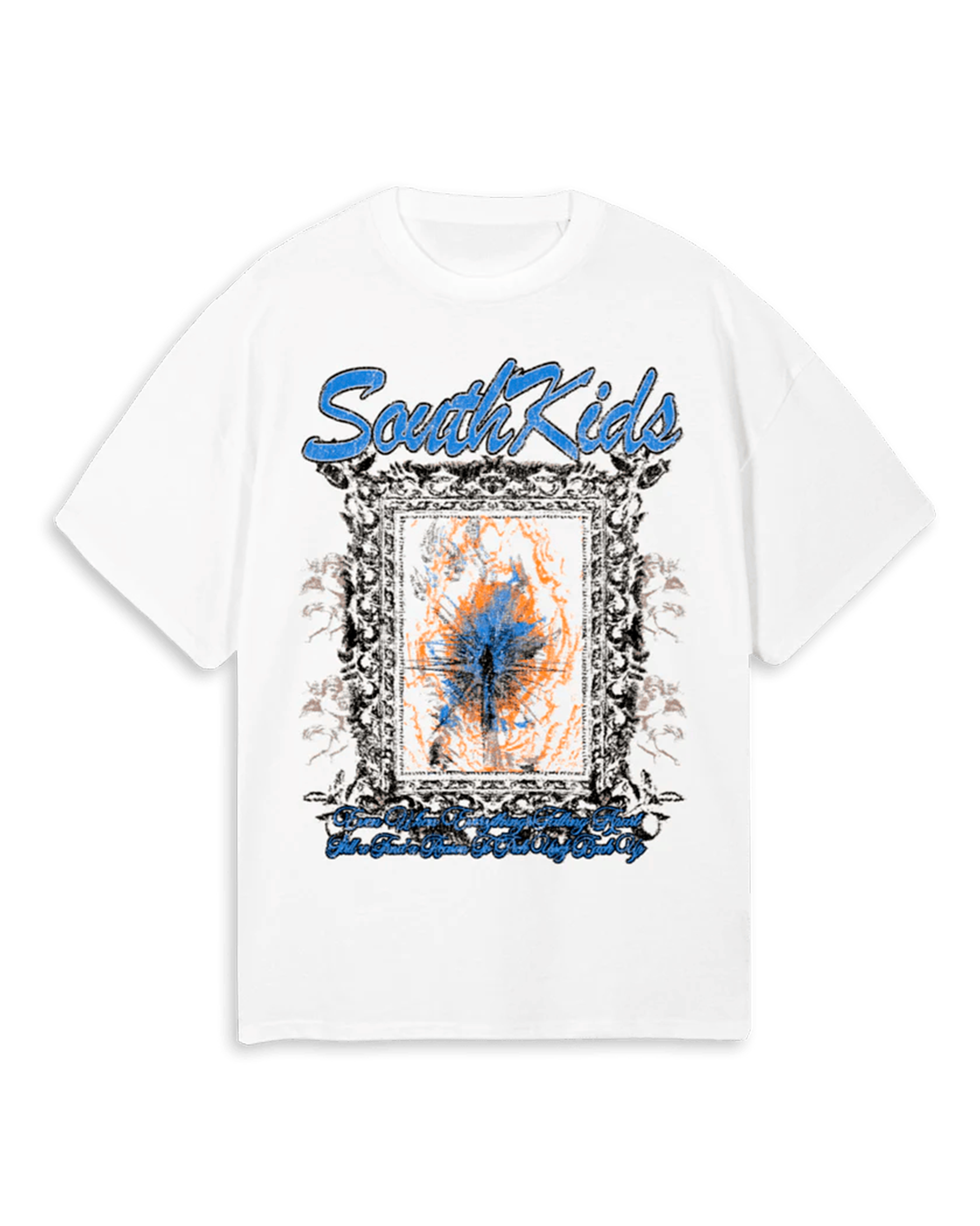 South Kids White Cropped Tee