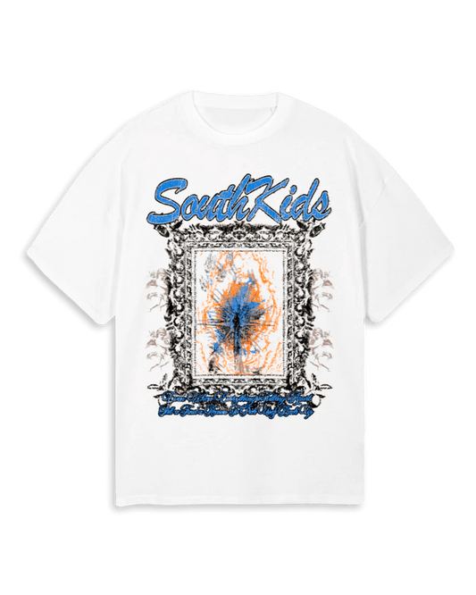 South Kids White Cropped Tee