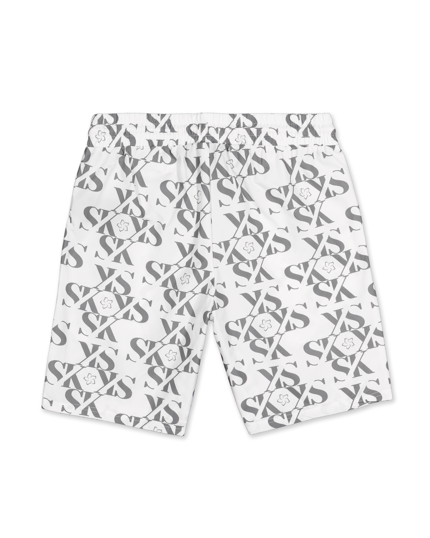 Luxury White Monogram Swimshorts