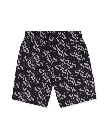 Luxury Black Monogram Swimshorts