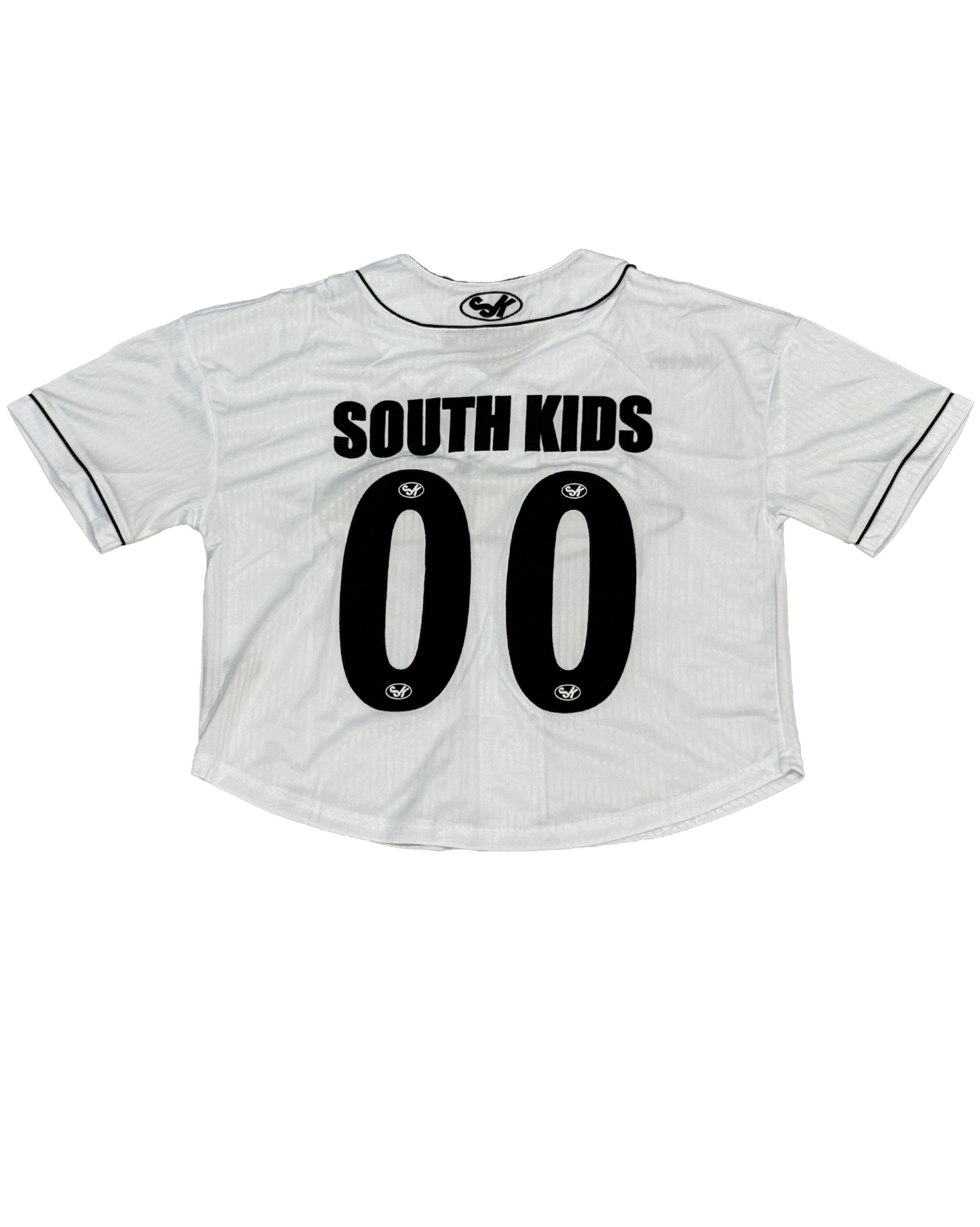 Cropped Baseball White Tee