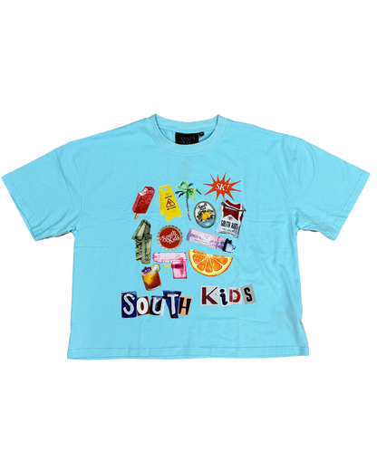 Collage Tee Cold Blue