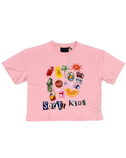 Collage Tee Pink