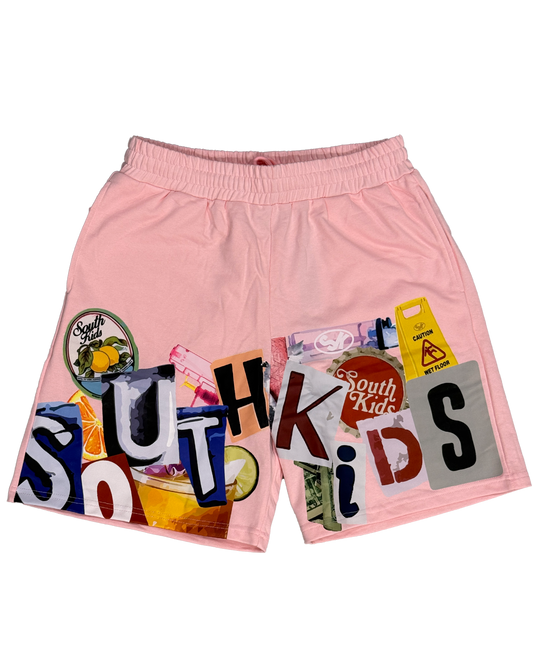 Collage Shorts Pink