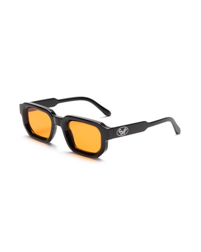 Luxury Thin Black & Orange Sunglasses