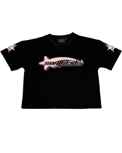 Star Tracksuit Black & Pink Tee