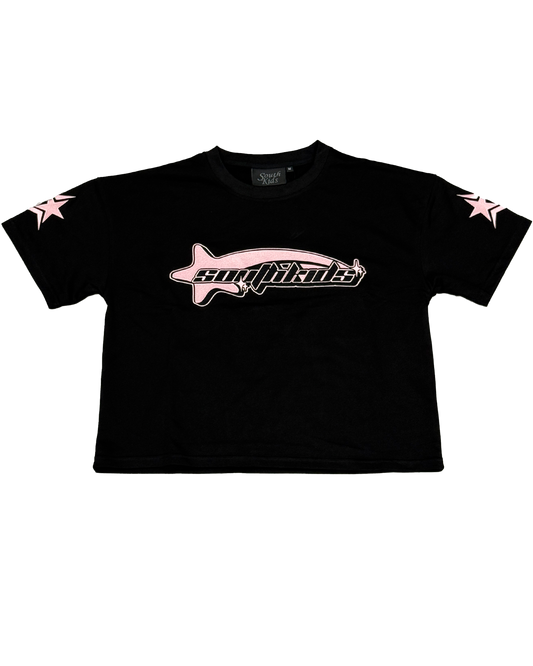 Star Tracksuit Black & Pink Tee