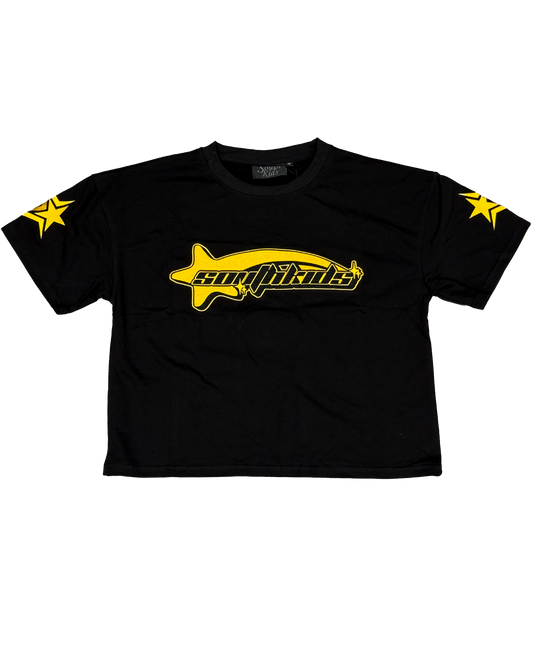 Star Tracksuit Black & Yellow Tee
