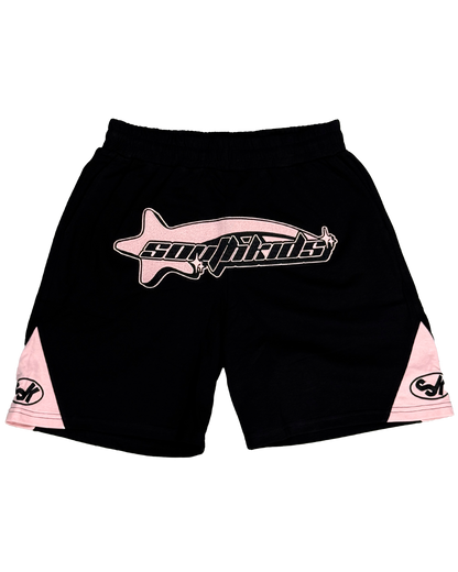 Star Tracksuit Black & Pink Shorts